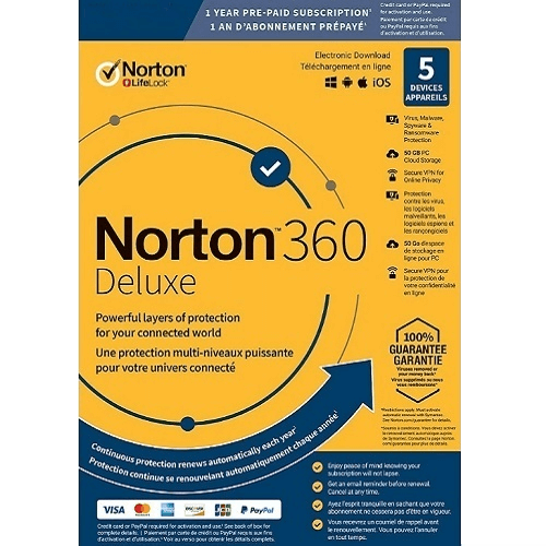 Norton 360 Deluxe – 1-Year / 5-Device – Global