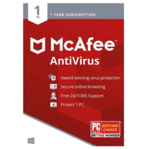 McAfee AntiVirus – 1-Year / 1-PC
